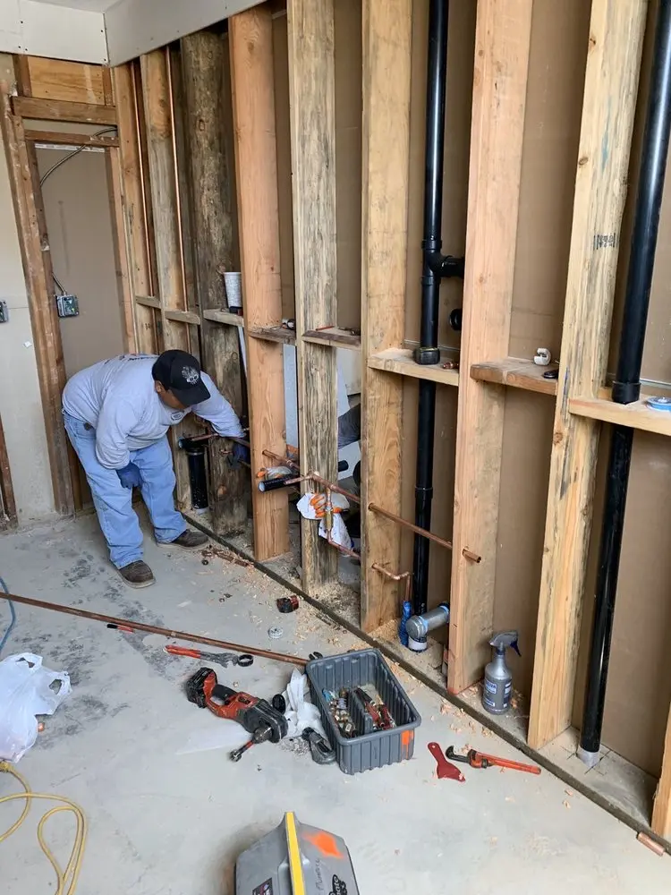 Commercial rough-in plumbing for Gas Line Repair in East Utica